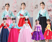 男女童韩服韩国幼儿宝宝，朝鲜族舞蹈民族，服运动会走秀表演出服写真
