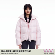 REVAN芮范2023冬季设计师款甜美治愈风粉色羽绒服RN90501297