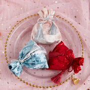 创意绒布束口袋喜糖盒子，欧式糖果袋喜糖袋子，婚庆用品结婚丝绒婚礼