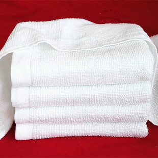10条加长纯白棉线毛巾，跳舞蹈洗浴宾馆足疗厚款工厂厨房一次性抹布