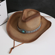 太阳帽夏季男士遮阳草帽防晒渔夫帽遮脸休闲沙滩帽子旅行出游牛仔