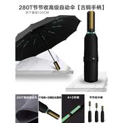 蓝雨伞定制雨伞可印logo印字16骨商务，黑伞酒店长柄广告伞