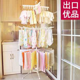 居友婴儿晾衣架，落地折叠多功能晒衣神器，新生儿童衣架宝宝尿布架