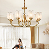 美式吊灯客厅灯全铜轻奢复古水晶，欧式卧室餐厅灯主卧楼梯法式灯具