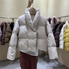 韩国2023冬季羽绒服女短款V领双排暗扣小个子宽松时尚面包服