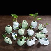 创意绿萝水培花瓶容器水养植物花盆鲜花插花陶瓷器皿桌面装饰摆件