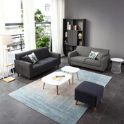北欧布艺沙发小户型客厅，家具简易家用公寓，欧式双三人乳胶沙发