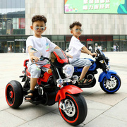 儿童电动摩托车可坐人双驱宝宝，电动三轮车炫酷玩具车
