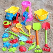 儿童沙滩玩具车套装挖沙铲子，和桶宝宝，玩沙工具大号小孩男女孩套装