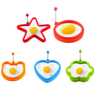 带提手圆形硅胶煎蛋器创意煎饼煎荷包蛋圈家用不粘diy煎鸡蛋模具