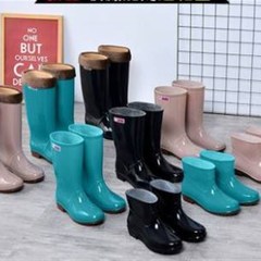 橡胶秋夏款家用雨靴防滑底加厚雨鞋女K高筒时尚款男款套靴防