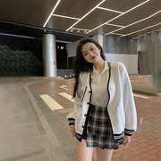 韩版气质时尚休闲少女棒球衫，2021秋学院风，清纯可爱百搭外套女