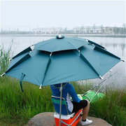 双层大伞防雨加厚垂钓伞钓鱼伞雨伞夏季金属遮阳便携式可调节折叠