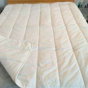 单人丝棉被冬被152米白色，被胆铺床被夏凉被子蹭脏