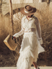 麦叙原创《白山茶》小众设计感假两件蕾丝雪纺衬衫女夏防晒衫薄款