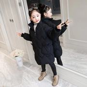 反季女童羽绒棉服冬装，2023韩版网红洋气中大童中长款棉衣