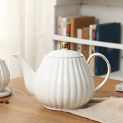 欧式描金陶瓷咖啡壶奶壶糖罐套装骨瓷咖啡具，套装下午茶茶壶茶具