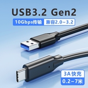 usb3.2gen2数据线转typec适用苹果15刷机线iphone，手机ipad硬盘盒10gbps移动硬盘线，相机3.03.1传输线357米