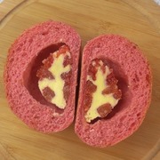 草莓奶酪全麦欧包 欣小焙3月手工烘焙代餐早餐面包女生