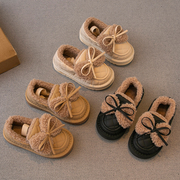 女童棉鞋2023冬季儿童鞋子女孩，二棉加绒冬鞋雪地，鞋保暖中大童