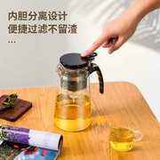 飘逸杯泡茶壶茶水分离玻璃茶具一键过滤按压式沏茶杯家用茶壶套装