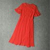 005-瑕疵 超垂雪纺薄款圆领显瘦垂顺短袖连衣裙可改半身裙