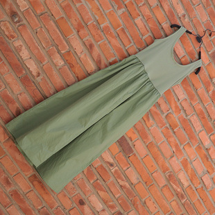 B5-2！外贸欧美单尾货女莫代尔弹力棉简约纯色休闲背心长裙