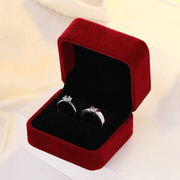 情人节高档首饰盒求婚钻戒盒，高档珠宝戒指对戒盒单个小饰品收纳盒
