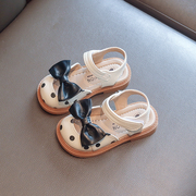 女童凉鞋2024夏季宝宝，包头沙滩鞋子小女孩，软底儿童时尚公主鞋