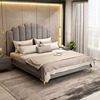 轻奢布艺床现代简约双人床ins风网红科技布床，1.8米主卧小户型布床