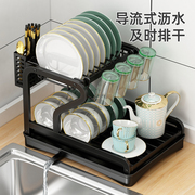 碗碟碗盘双层沥水，架放碗筷子整理收纳架厨房，台面小型多功能置物架
