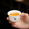 家用功夫小茶杯陶瓷，茶盏茶碗单个品茗杯，禅意主人杯中式白瓷茶具