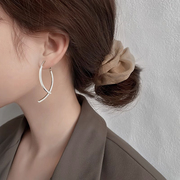 s925纯银独特耳环2023年潮韩国气质网红耳环小众设计高级耳坠