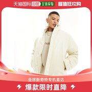 香港直邮潮奢asos男士设计仿皮蓬松夹克，(米黄色)