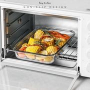 耐热玻璃烤盘家用长方形焗饭蒸鱼盘耐高温微波炉盘子烤箱专用器皿