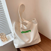 日式慵懒风大容量手拎单肩包环保购物袋简约韩版学生文艺帆布书包