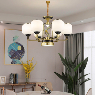 新中式吊灯复式楼别墅客厅餐厅卧室书房锌合金小鸟装饰中国风灯具