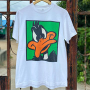 阿美咔叽动画大鸭子图案印花短袖，vintage潮牌街头高级感原宿风t恤
