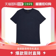 香港直邮HUGO BOSS 男士深蓝色棉质徽标圆领短袖T恤 LECCO80-5038