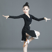 少儿拉丁女规定服儿童连体拉丁舞演出服艺考比赛标准服表