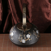 古风彩绘生铁铸造茶壶，仿老铁壶煮茶生铁壶，氧化热水壶