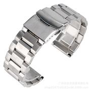 外贸实心三珠表链 不锈钢楼梯型磨砂配安全表扣 手表表带钢带定制