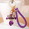 韩国创意可爱镶水钻金鱼汽车钥匙扣女包挂件钥匙链圈饰品