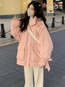 奶fufu棉服女2023冬季小个子，宽松韩版夹棉加厚羽绒服外套
