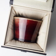 钧红郎红茶杯高温陶瓷功夫茶具器主人杯品茗杯铜红釉杯闻香礼盒