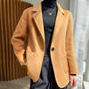 22韩版小西装羊毛大衣女常规款高端呢子短款羊绒双面尼外套女