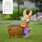 慧祥园林景观雕塑卡通兔子花缸户外花园庭院装饰树脂花盆创意摆件
