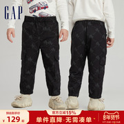 Gap男幼童大童秋季LOGO工装口袋束脚裤儿童装洋气运动撒欢裤