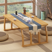 飘窗小桌子中式炕桌榻榻米茶桌，实木小茶几，家用坐地矮桌床上学习桌
