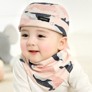 韩版新生儿帽子胎帽大象海盗帽婴儿帽3-8个月夏男女宝宝帽子纯棉